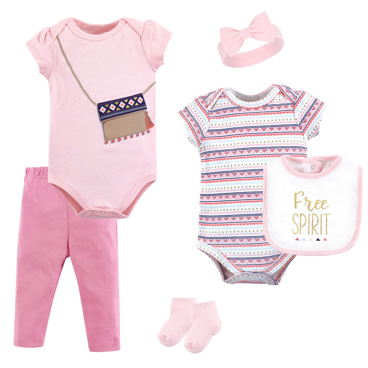 Little Treasure Clothing Set 6 Piece Set Free Spirit Baby And