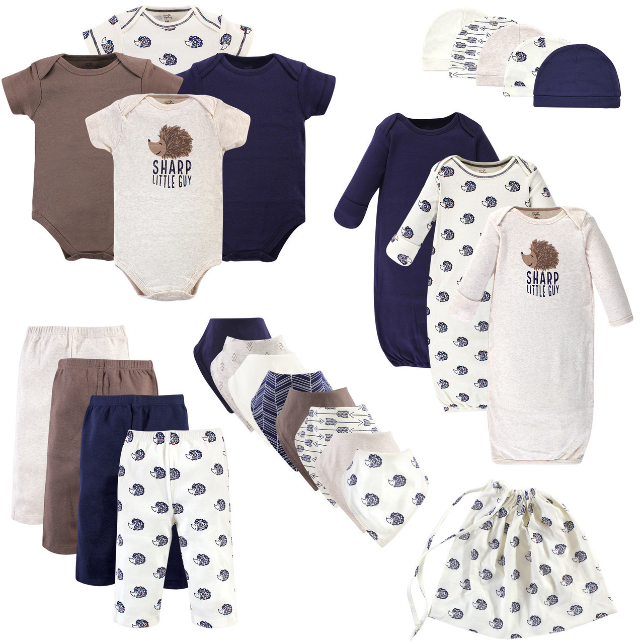 Touched By Nature Organic Layette Set 25 Piece Set Hedgehog
