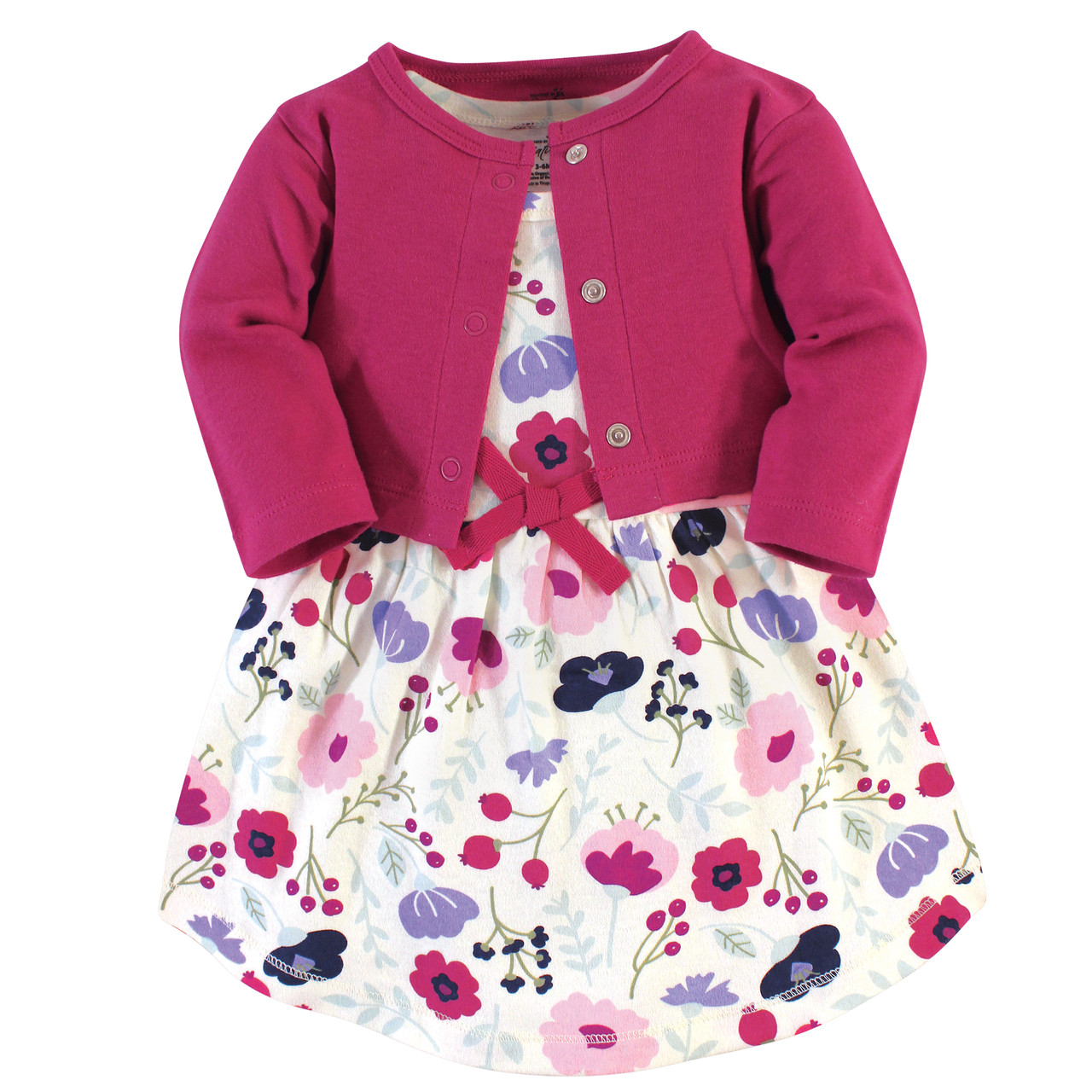 Touched by Nature Baby-Girls Organic Cotton Dress and Cardigan