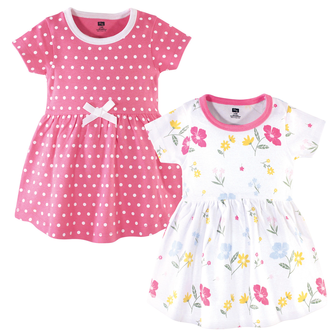 Hudson Baby Toddler Dress 2-Pack, Spring Mix Baby and Toddler