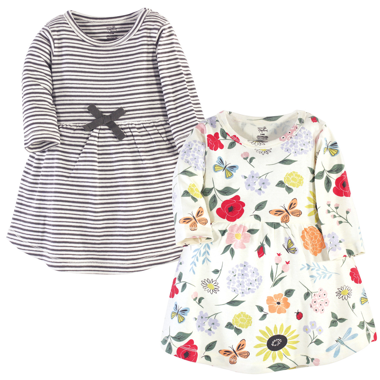 Touched By Nature Toddler Organic Cotton Dresses Flutter Garden