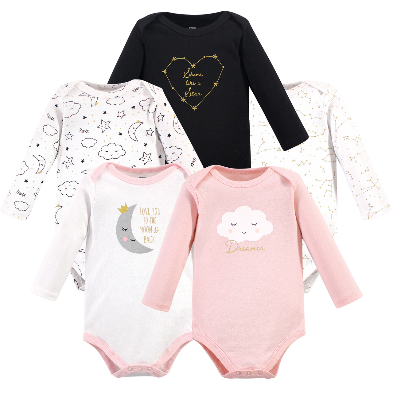 hudson baby long sleeve bodysuits