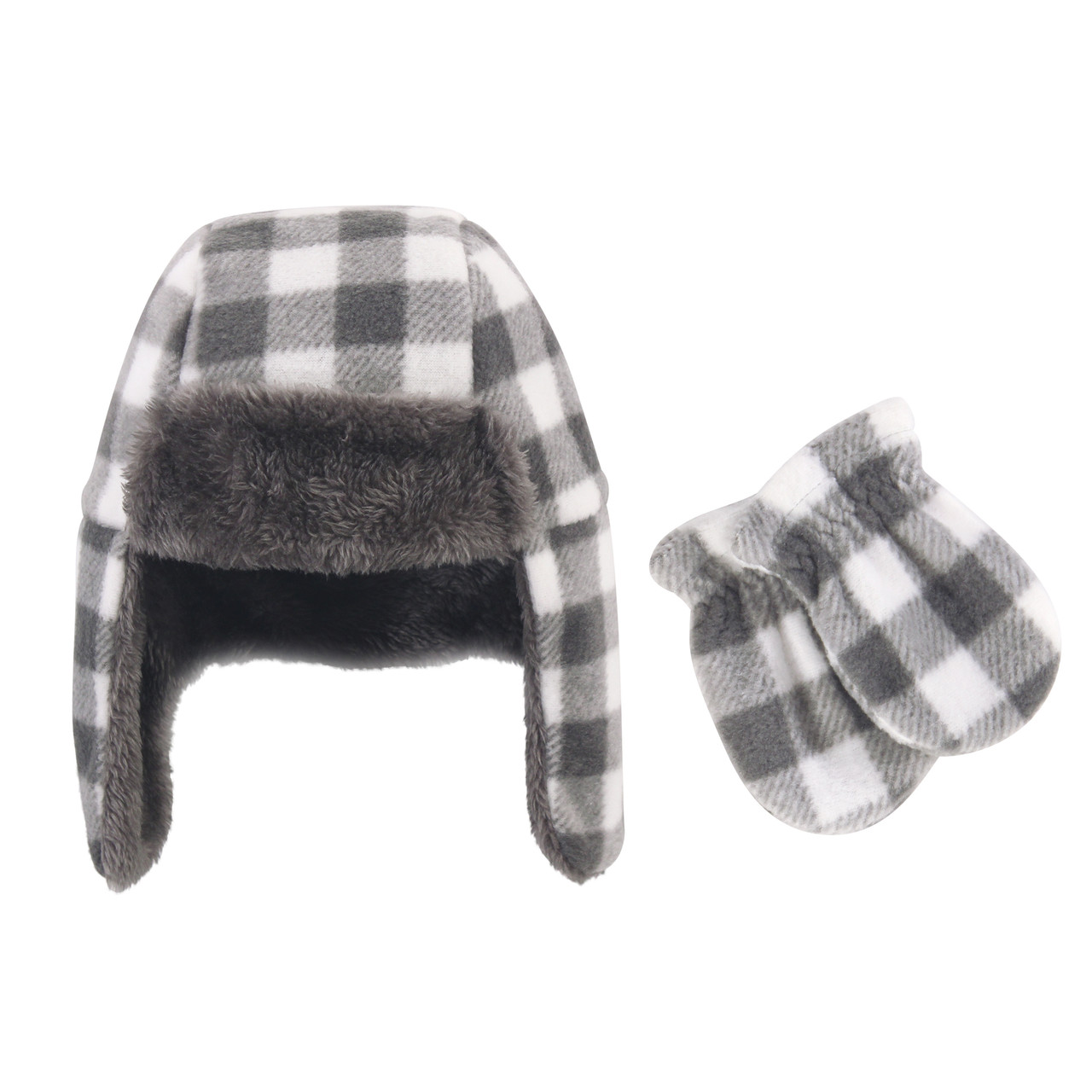 baby plaid trapper hat