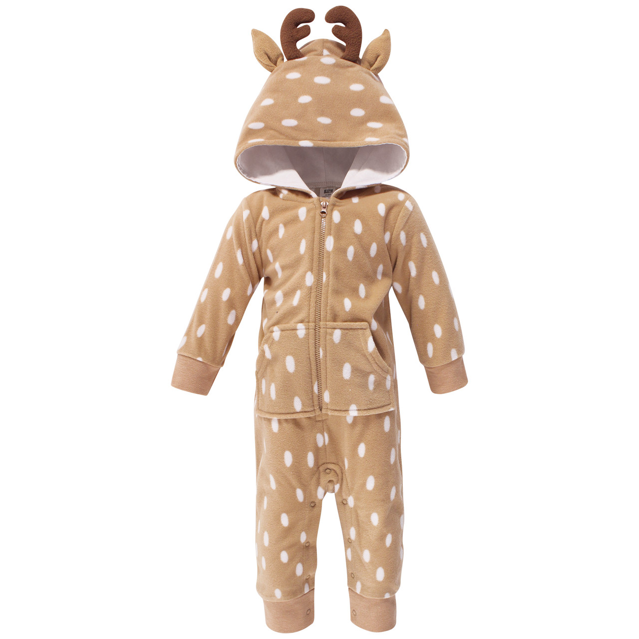 Hudson Baby Fleece Jumpsuit, Spotted Reindeer Hudson Childrenswear