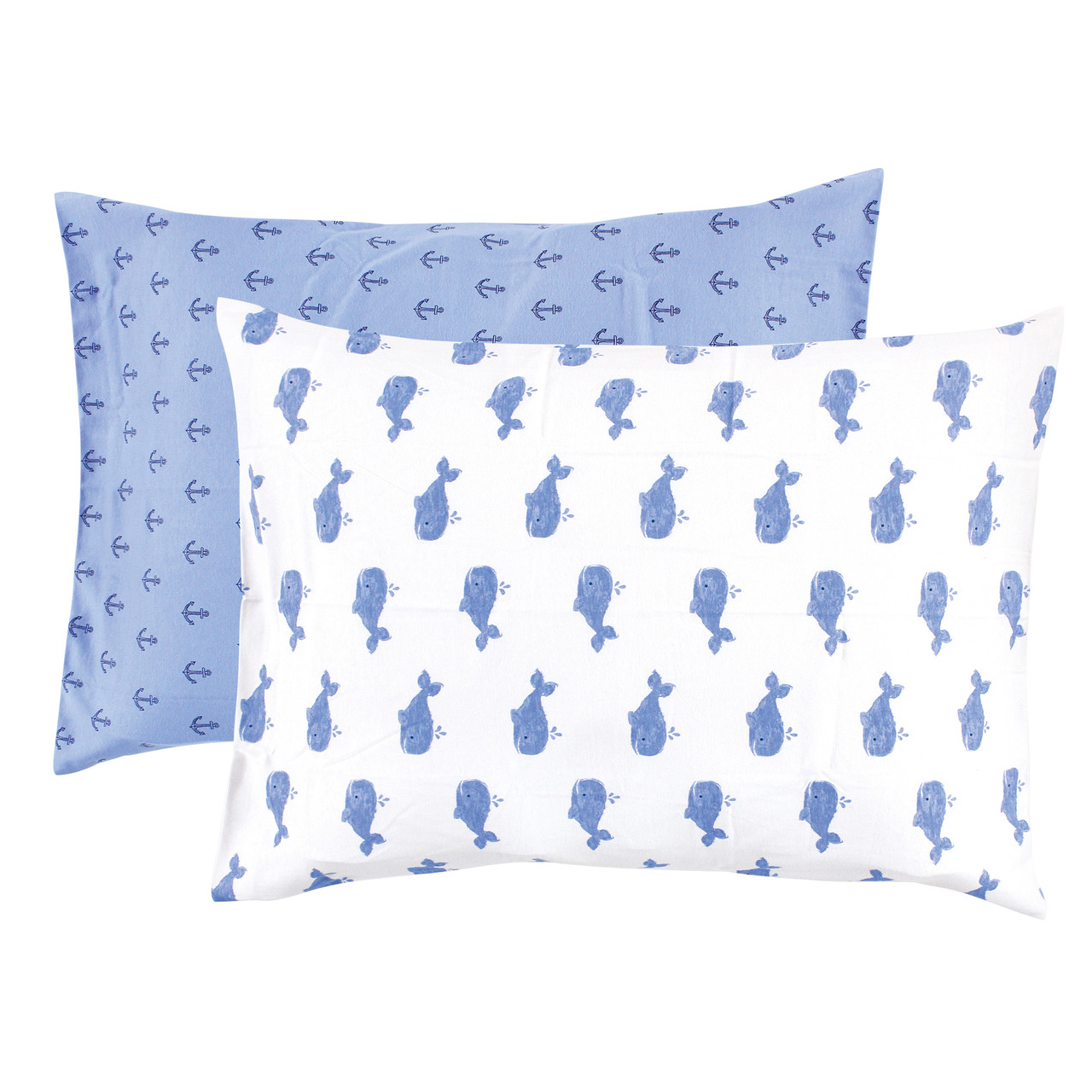 Hudson Baby Envelope Toddler Pillow Case 2pk Blue Whale One Size