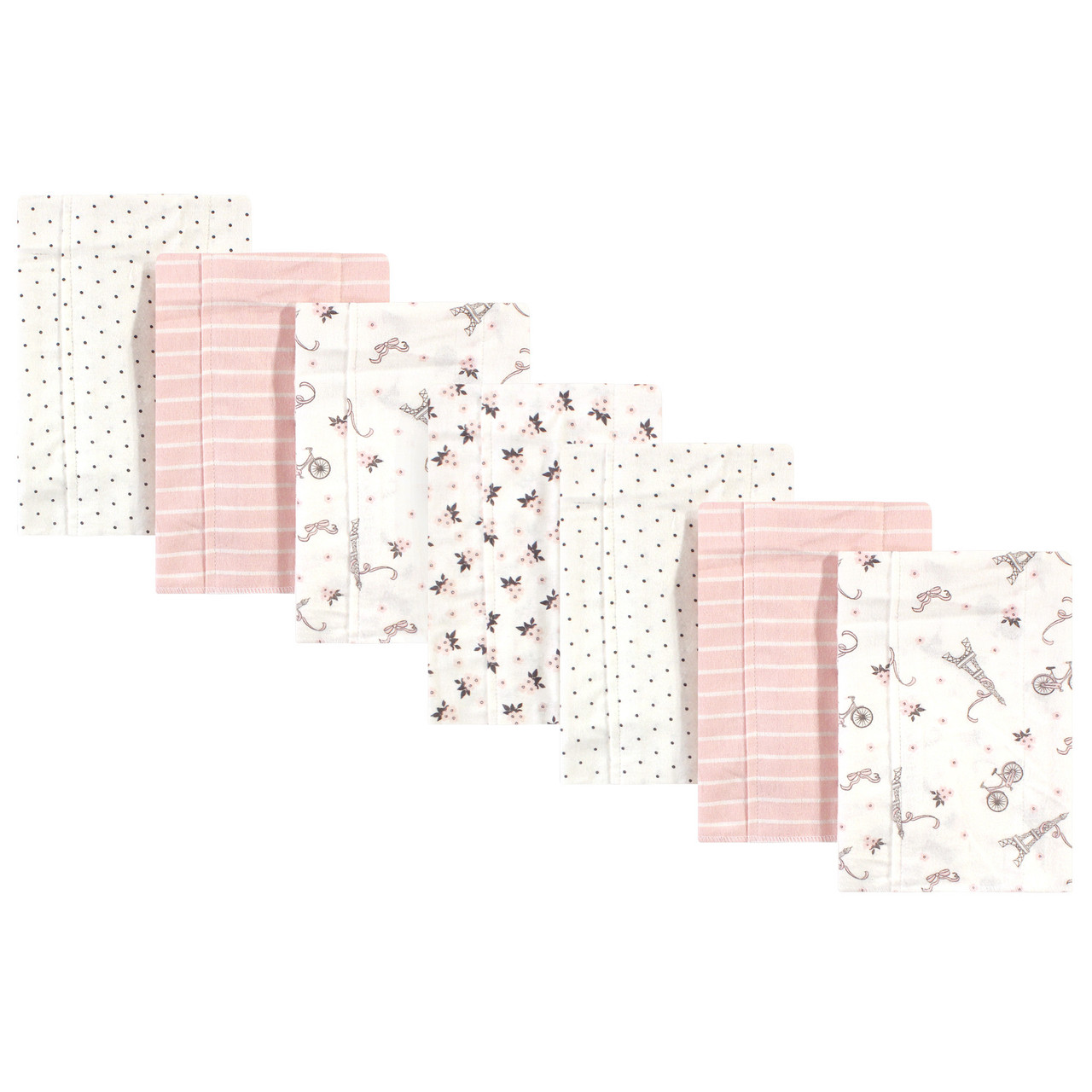 Hudson Baby Flannel Burp Cloths 7pk Paris Hudson Childrenswear