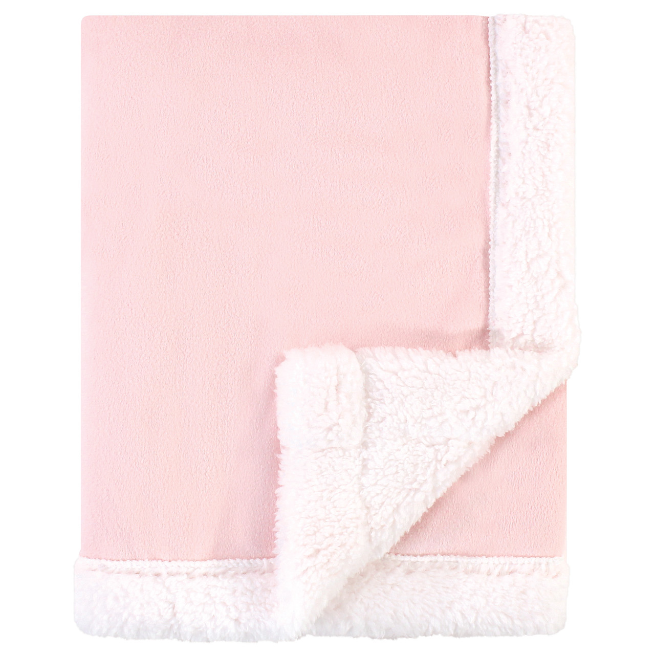 Hudson Baby Plush Blanket With Sherpa Binding And Back