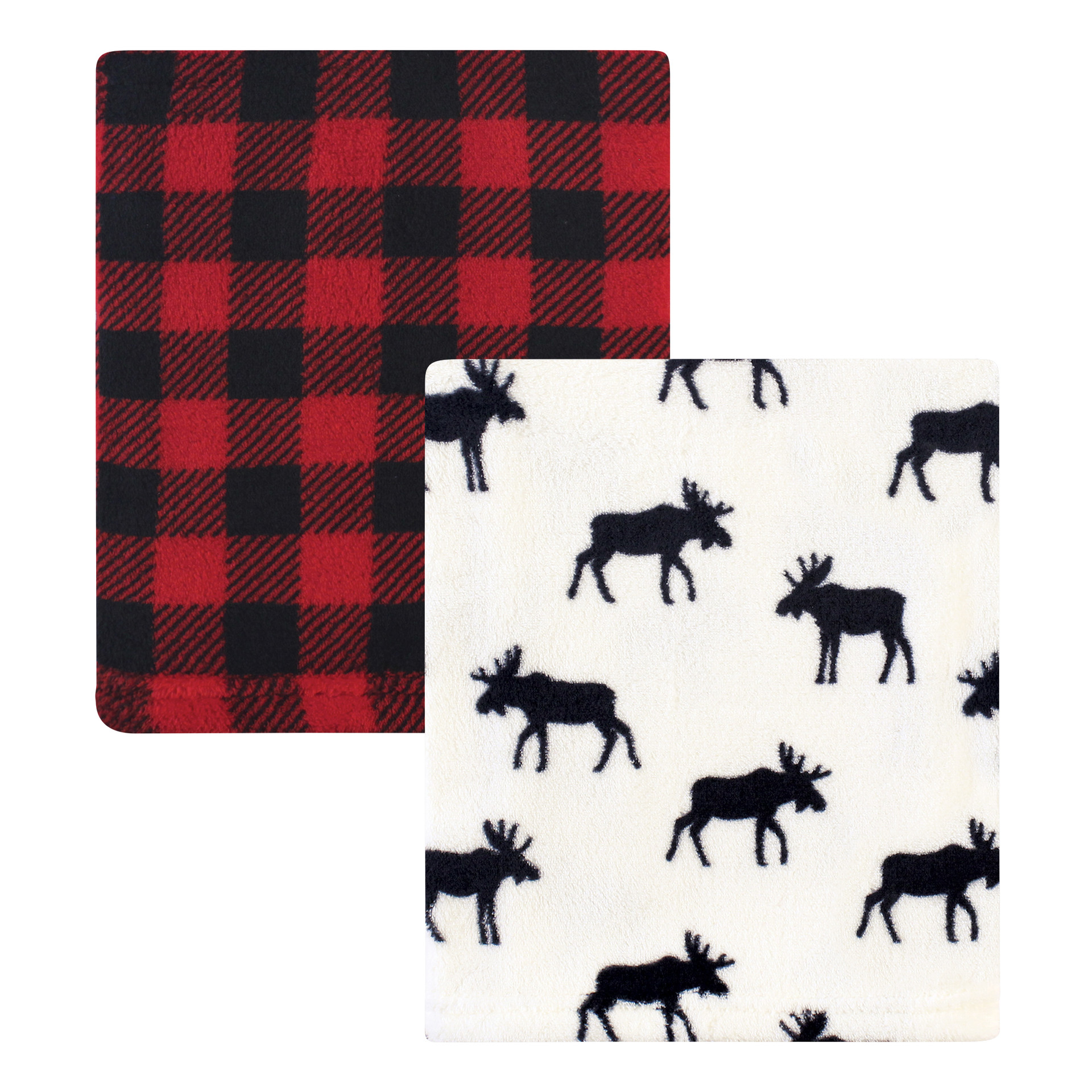 Hudson Baby Unisex Silky Plush & Coral Fleece Blanket, 30x36 Inches, Cloud Pattern