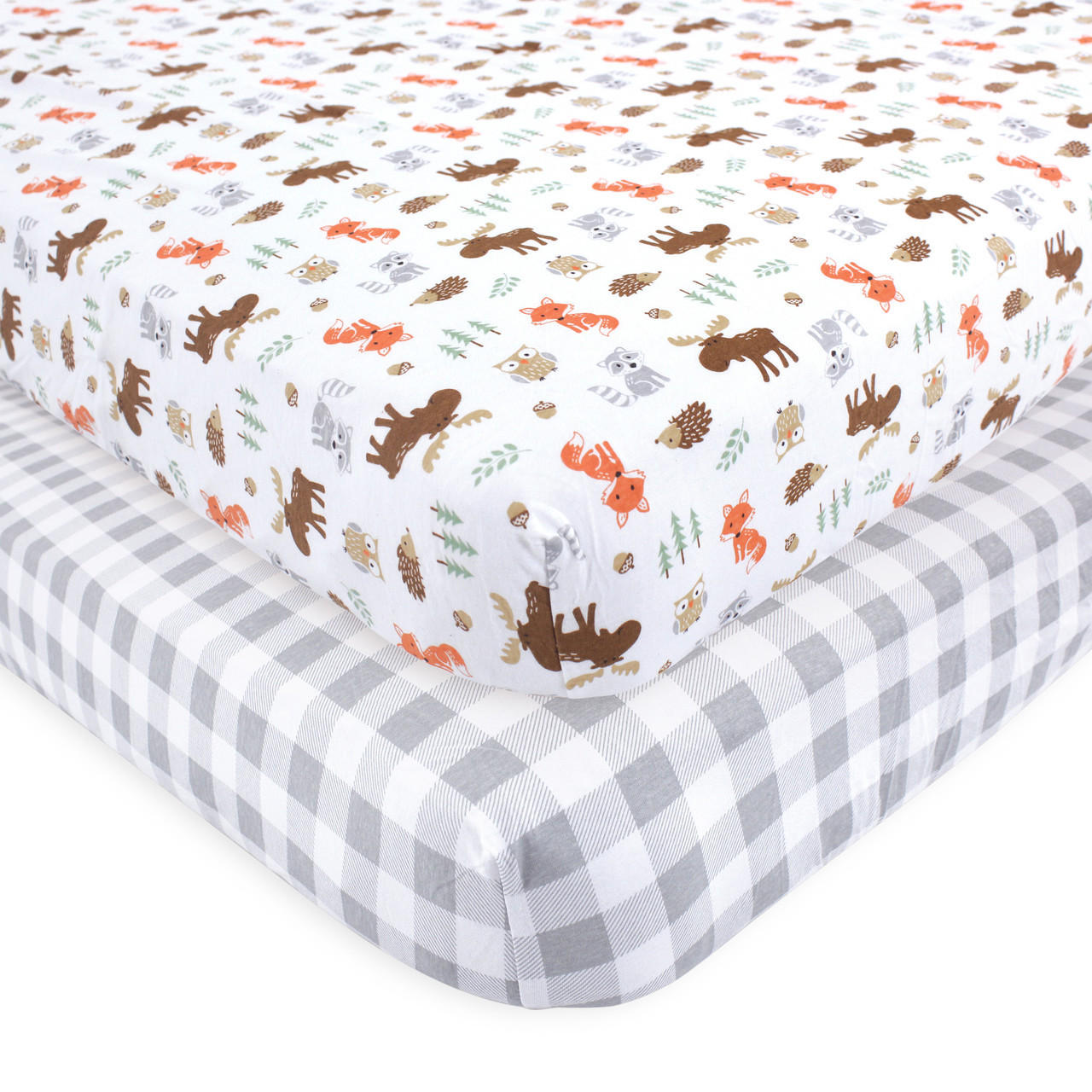 Hudson Baby – 2 Lenzuola Con Angoli Per Culla – Cotone – Fantasia Woodland (animali Del Bosco) - 3