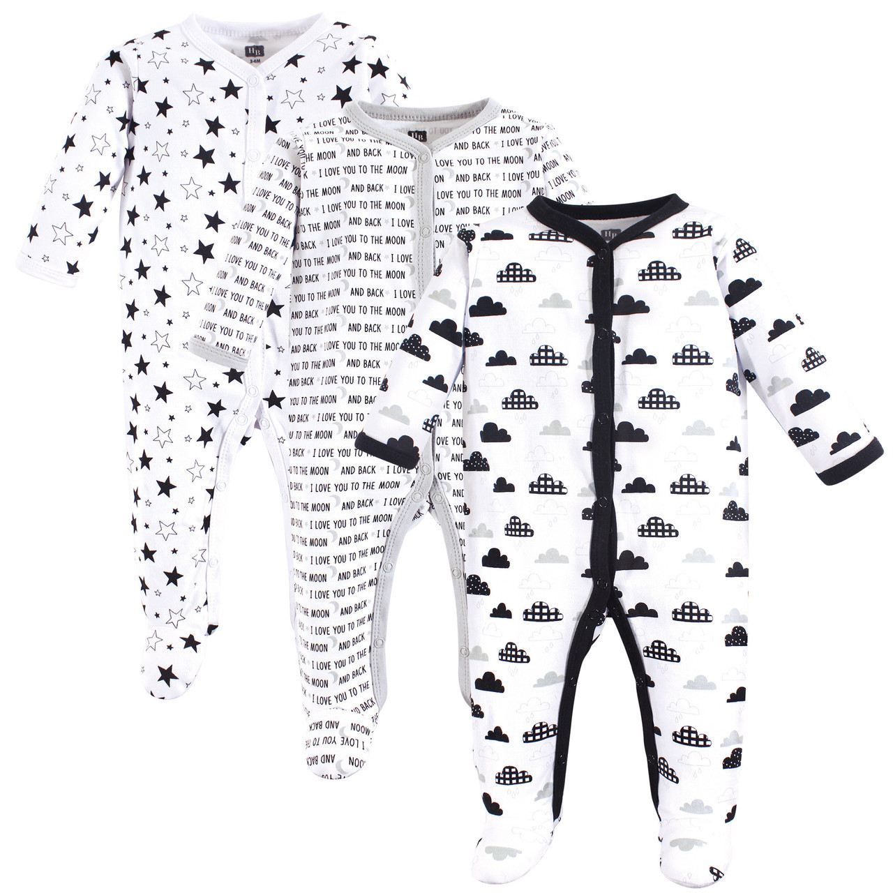 INFANTS DOUBLE LAYER PLAYSUIT WHITE SIDE OF THE MOON main image 1