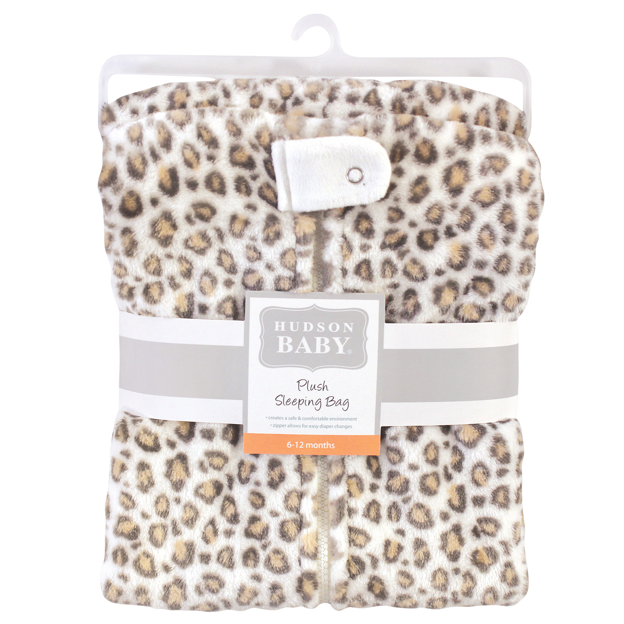 Hudson Baby Plush Sleeping Bag, Sack, Blanket, Cream Leopard Hudson