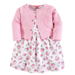 hudson baby girl dress cardigan and shoes