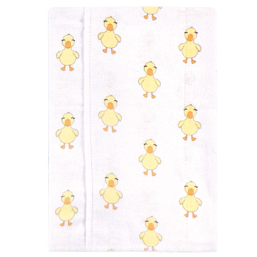 Hudson Baby Cotton Flannel Burp Cloths, Duck