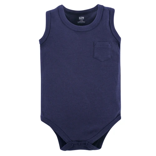 Hudson Baby Cotton Sleeveless Bodysuits, Sloth