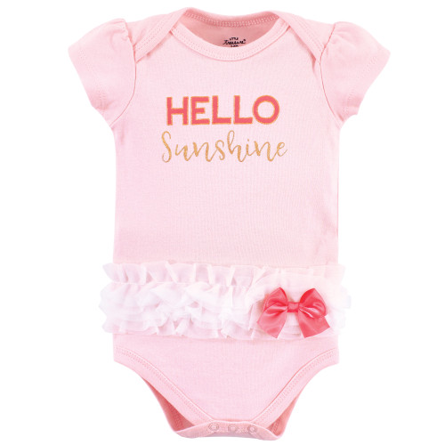 Little Treasure Cotton Bodysuits, Flower Pocket