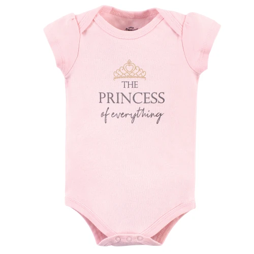 Little Treasure Cotton Bodysuit, Pant and Shoe Set, Princess Of Everything
