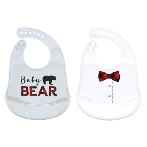 Little Treasure Silicone Bibs, Baby Bear, One Size