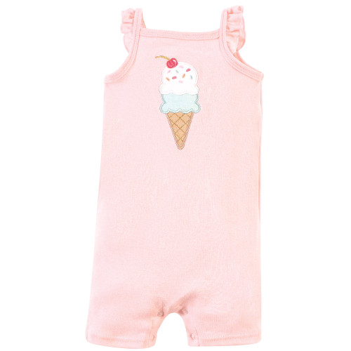 Hudson Baby Cotton Rompers, Ice Cream