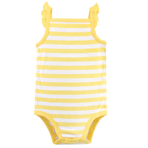 Touched By Nature Organic Cotton Bodysuits, Lemon Tree