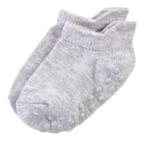 Touched by Nature Organic Cotton Socks with Non-Skid Gripper for Fall Resistance, Blue Black