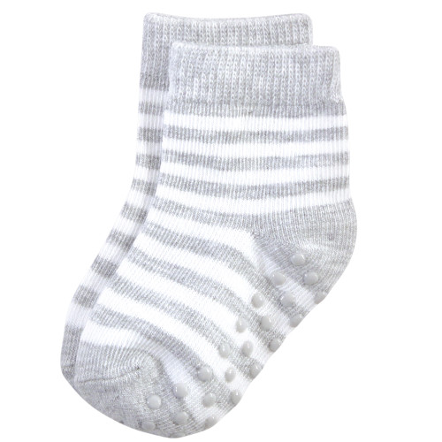 Touched by Nature Organic Cotton Socks with Non-Skid Gripper for Fall Resistance, Blue
