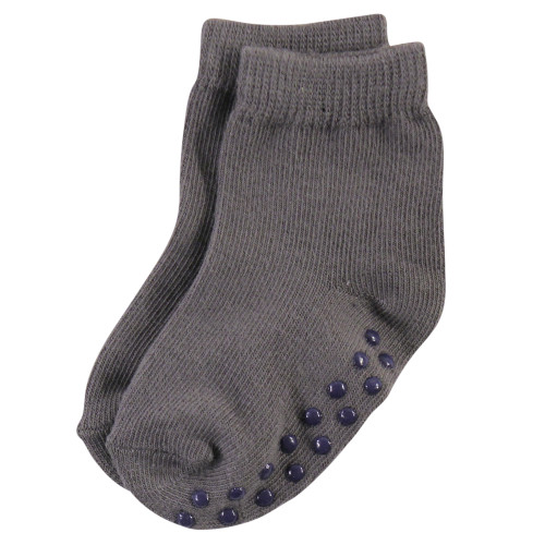 Touched by Nature Organic Cotton Socks with Non-Skid Gripper for Fall Resistance, Blue