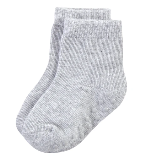 Touched by Nature Organic Cotton Socks with Non-Skid Gripper for Fall Resistance, Blue