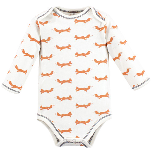 Touched by Nature Organic Cotton Long-Sleeve Bodysuits, Fox