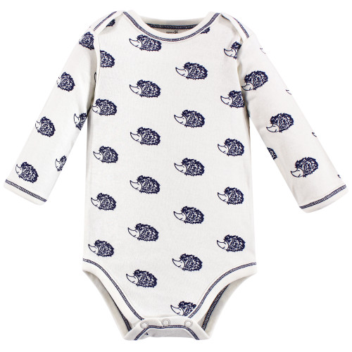 Touched by Nature Organic Cotton Long-Sleeve Bodysuits, Hedgehog