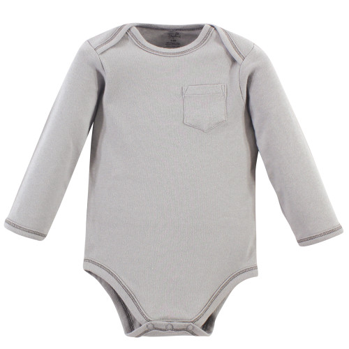 Touched by Nature Organic Cotton Long-Sleeve Bodysuits, Farm Friends