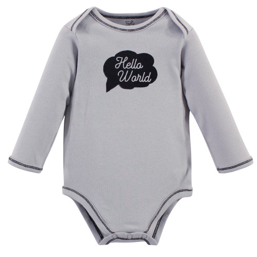 Touched by Nature Organic Cotton Long-Sleeve Bodysuits, Mr. Moon
