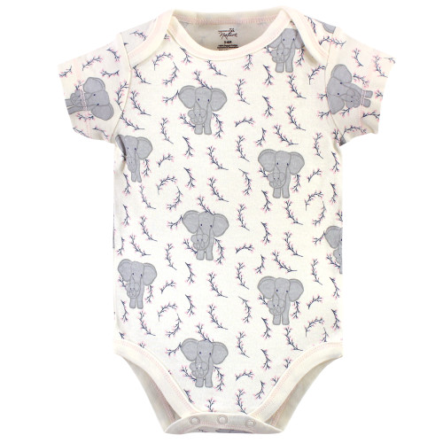 Touched by Nature Organic Cotton Bodysuits, Girl Elephant