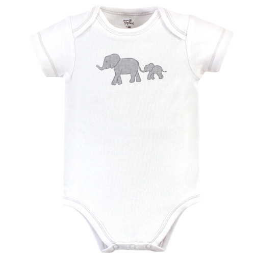 Touched by Nature Organic Cotton Bodysuits, Marching Elephant