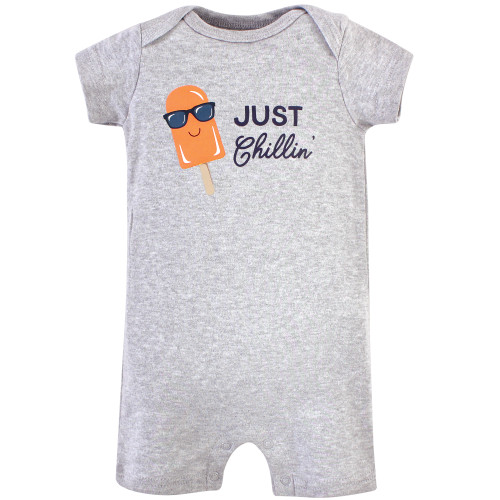 Hudson Baby Cotton Rompers, Chillin Popsicle