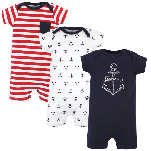 ロンパース・カバーオール house on the hill rompers navy (80) The Billie Long Sleeve Zip Romper