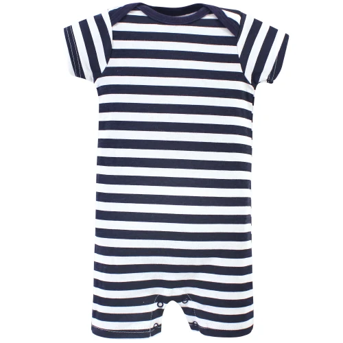 Hudson Baby Cotton Rompers, Sailboat