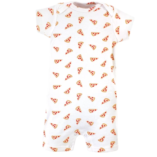 Hudson Baby Cotton Rompers, Pizza