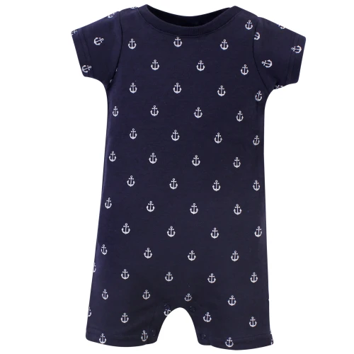 Hudson Baby Cotton Rompers, Crab