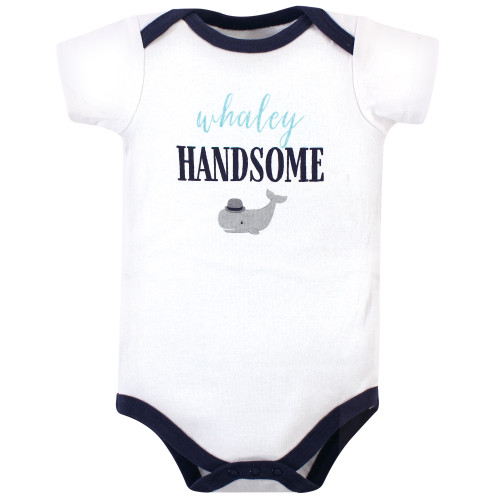 Little Treasure Cotton Bodysuits, Whale Suspenders