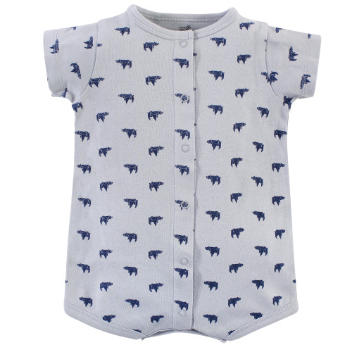 Touched by Nature Organic Cotton Rompers, Geometric Bear