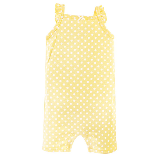 Hudson Baby Cotton Rompers, Daisy