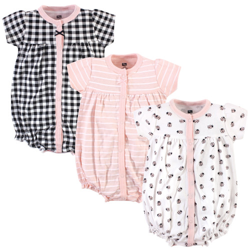 Hudson Baby Cotton Rompers, Ladybug