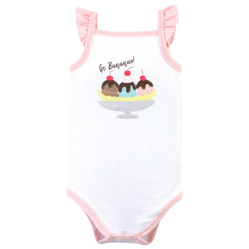 Hudson Baby Cotton Sleeveless Bodysuits, Banana Split