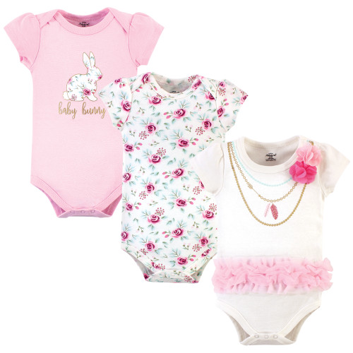 Little Treasure Unisex Baby Cotton Bodysuits, Baby Bunny