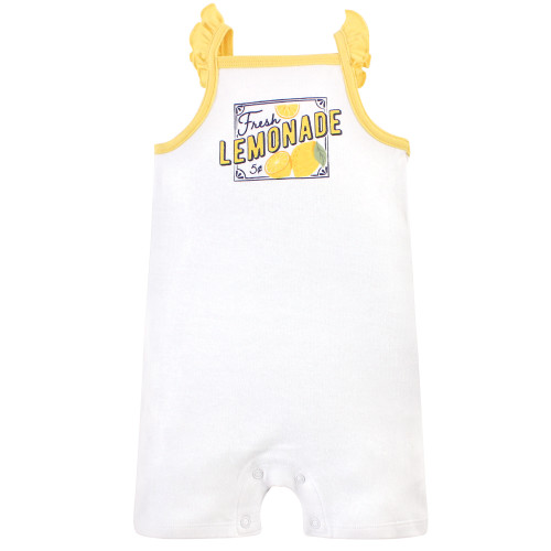 Touched by Nature Organic Cotton Rompers, Lemon Tree