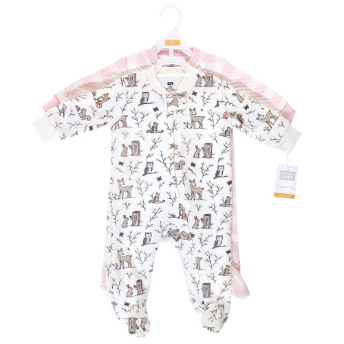 Hudson Baby Premium Quilted Zipper Sleep and Play, Enchanted Forest