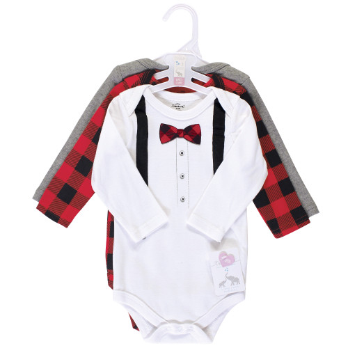 Little Treasure Unisex Baby Cotton Bodysuits, Lumberjack Bow Tie