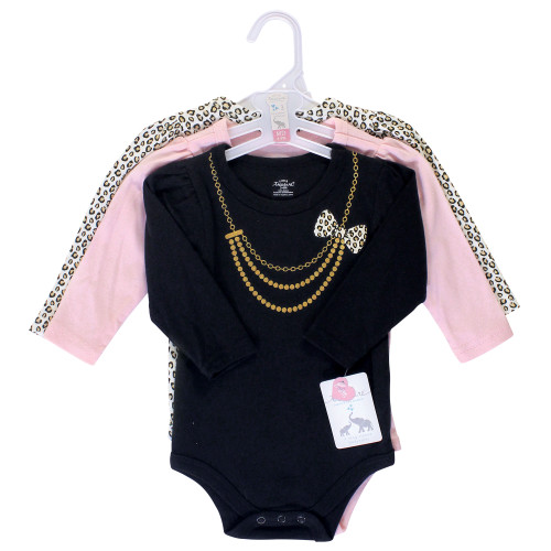 Little Treasure Cotton Bodysuits, Leopard Rose Hudson Childrenswear
