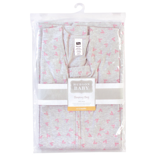 Hudson Baby Cotton Sleeveless Wearable Sleeping Bag, Sack, Blanket, Hearts