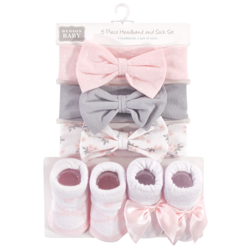 Hudson Baby Headband and Socks Set, Ballet